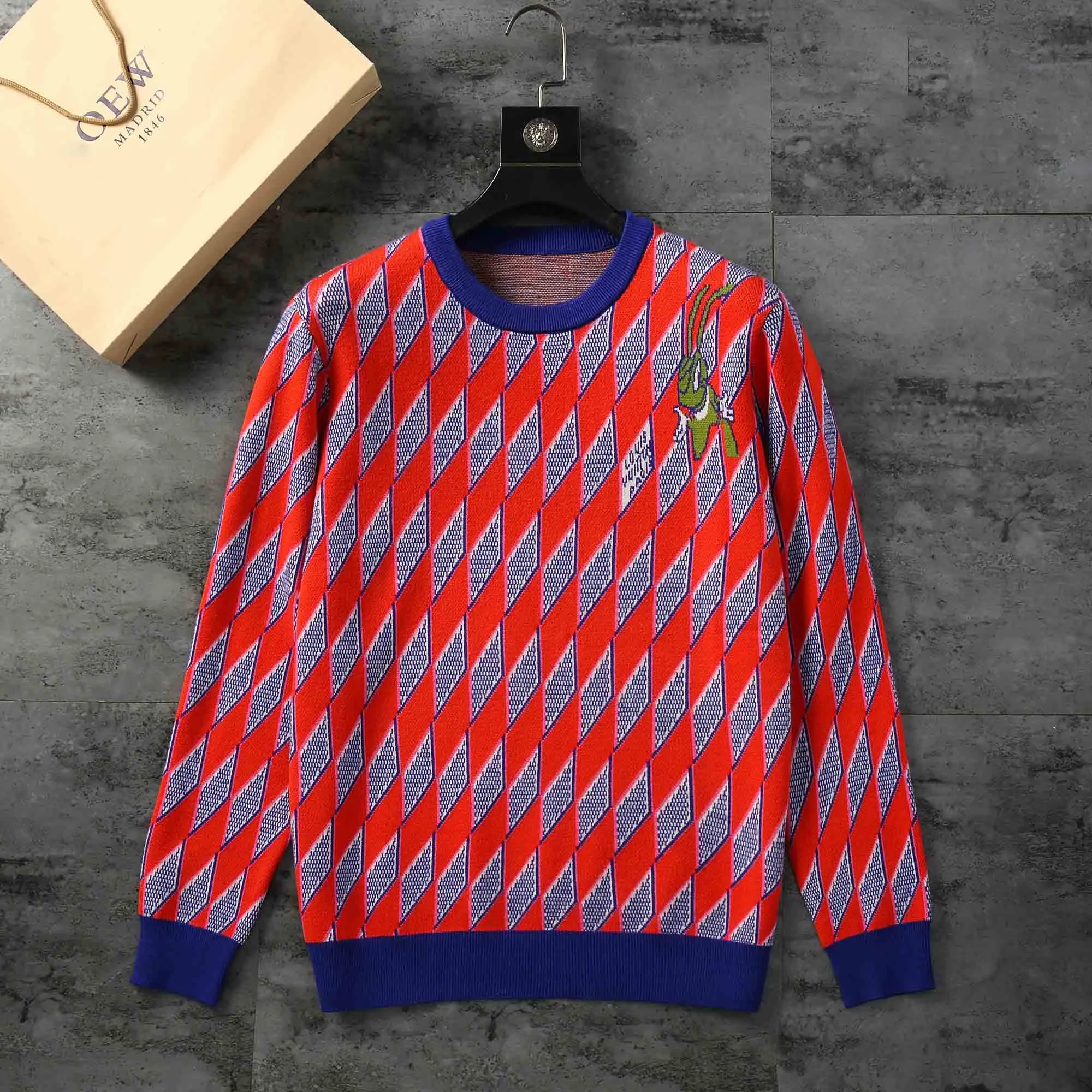 Дизайнерский свитер мужский женский цветовой градиент кардиент Старший классический классический классический многоцветный круглый шее