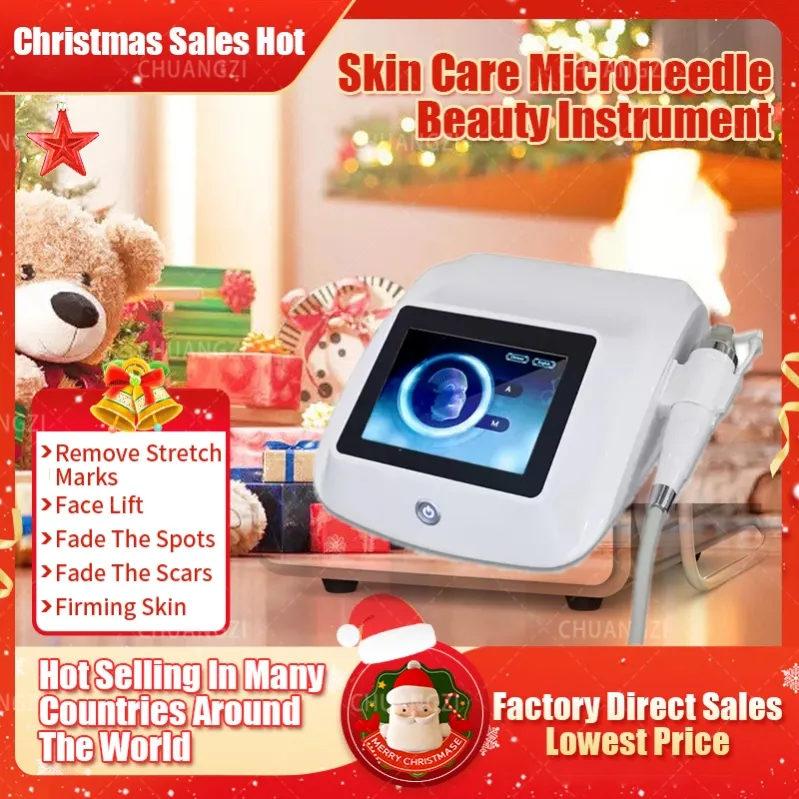 الذهب الكسور RF Acne إزالة بصمة تمتد علامات Microneedle Micro Needle Skin Locken Restrinkle إزالة الجمال آلة تجميل الجمال