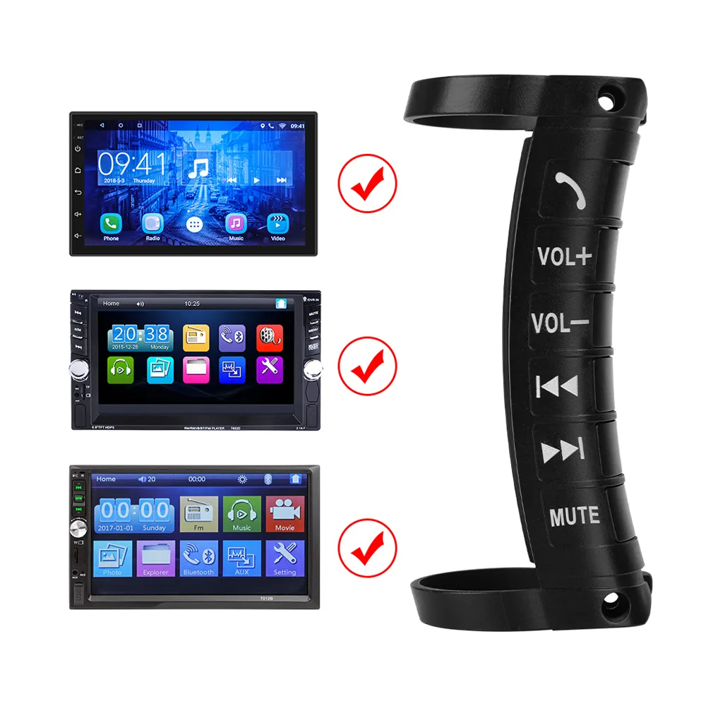 Telecomando Universale Per Volante Auto A Infrarossi, Portata 8m, Angolo 35°, Per Lettori DVD/VCD E Sistemi MP5, Batteria CR2025 (Non Inclusa) - 3