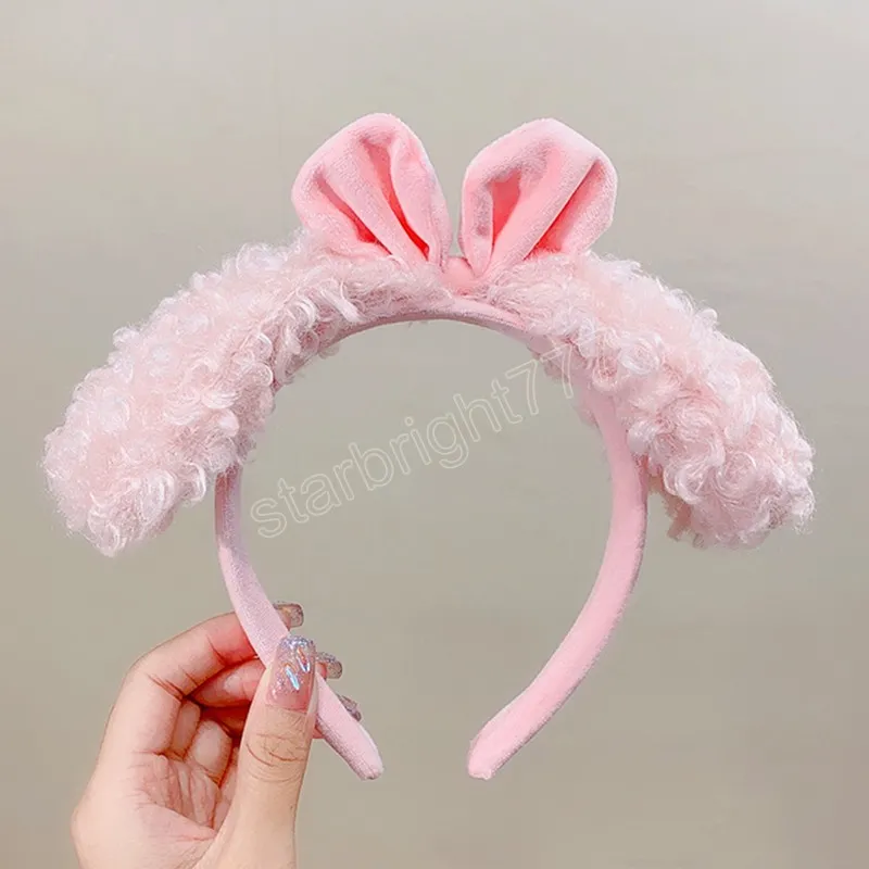 Carino peluche grandi orecchie arco fasce capelli ragazze bella fascia selfie puntelli cerchio capelli accessori capelli moda