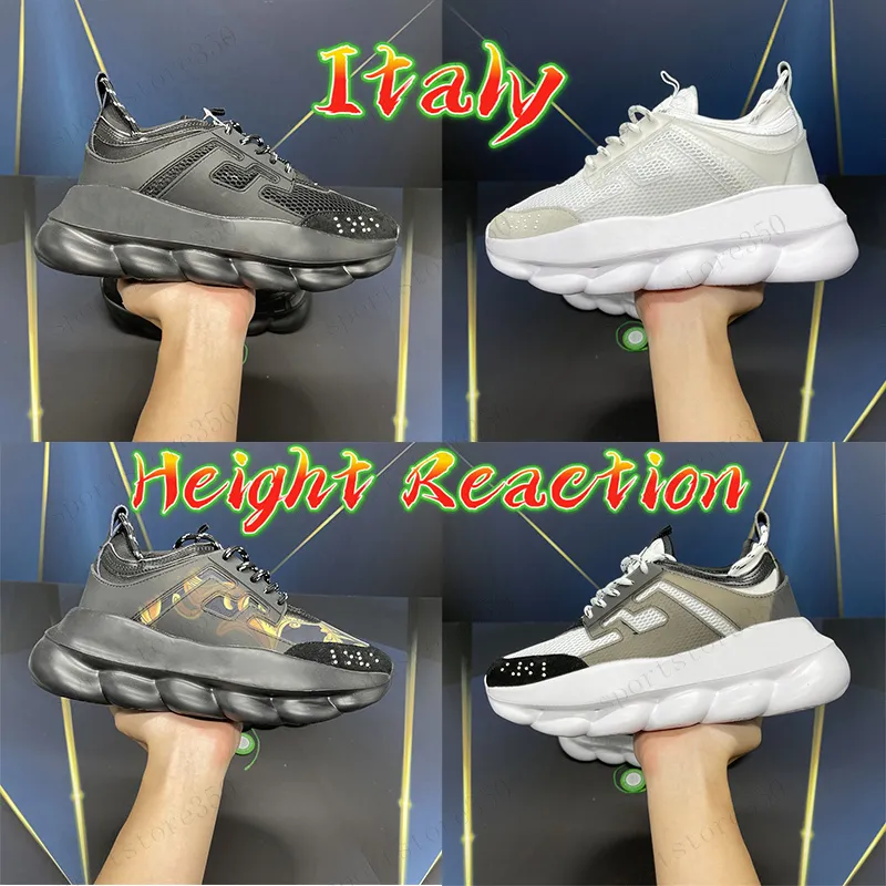 2023 Nya lyxiga Italien Casual Skor Reflekterande Höjd Reaktion Sneakers Designer Sko Sping Höst Sneaker trippel svart vit flerfärgad män kvinnor Sneakers