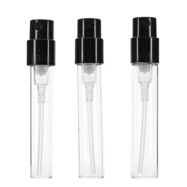 2 ml mini glasparfymflaskor 2 ml-glasflaskor p￥fyllningsbara provflaskor sm￥ atomisersprutflaskor container SN449