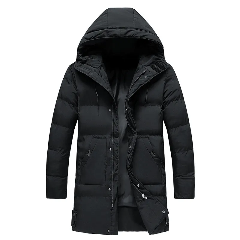 Mens Down Parkas Casual Classic Winter Black Jacket Windbreak ciepłe wyściełane z kapturem moda na odzież wierzchnią Ogaberość 8xl 221207
