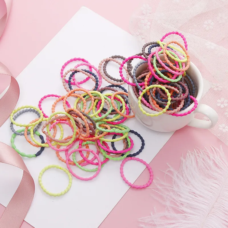 Children Candy Colors Hair Ties Soft Elastic Hair Bands Baby Girls Lovely Scrunchies Rubber Bands Kids Hair Accessories From 3 48 DHgate