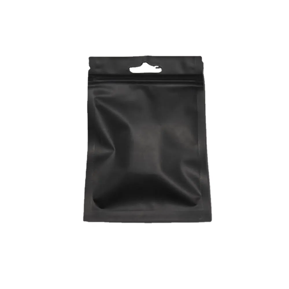 حقيبة حزمة السوستة أسود قابلين لروح القفل قفل بلاستيك صافح حقيبة تخزين ختم ذاتي الأكياس