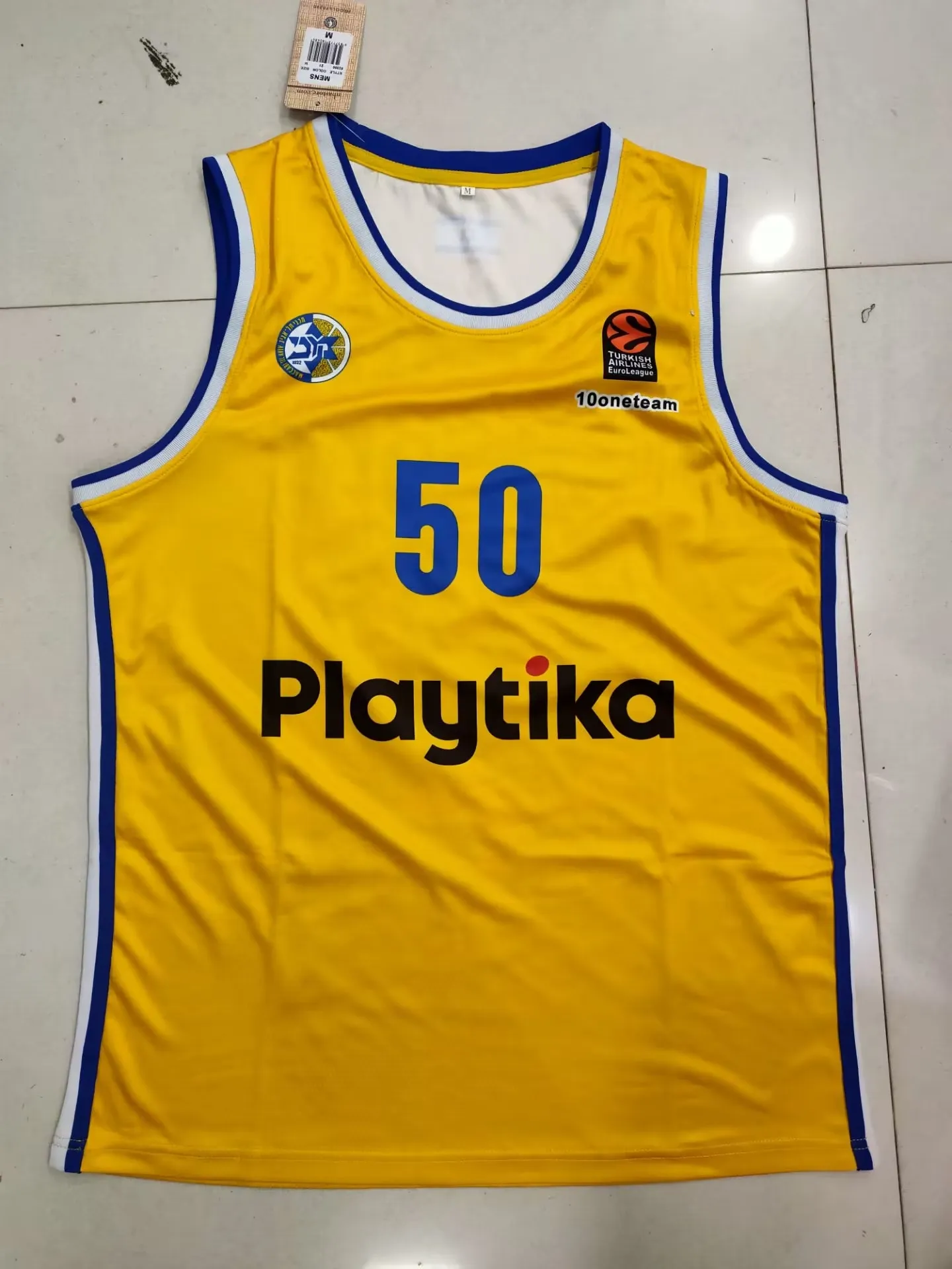 MACCABI FOX TEL AVIV Basketballtrikot #4 LORENZO BROWN #13 DARRUN HILLIARD #12 JOHN DIBARTOLOMEO 22/23 Yeni Sezon Forma Jeder Name und jede Nummer können angepasst werden