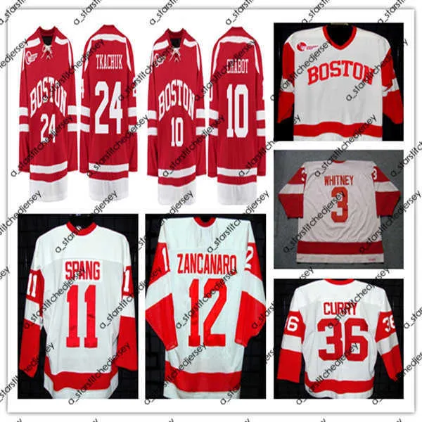 Maillots de hockey Man Boston University BU Hockey 3 Ryan Whitney 9 Jack Eichel 7 Charlie McAvoy 3 Coyle 19 Clayton Keller 24 Keith Tkachuk McBain McLaughlin