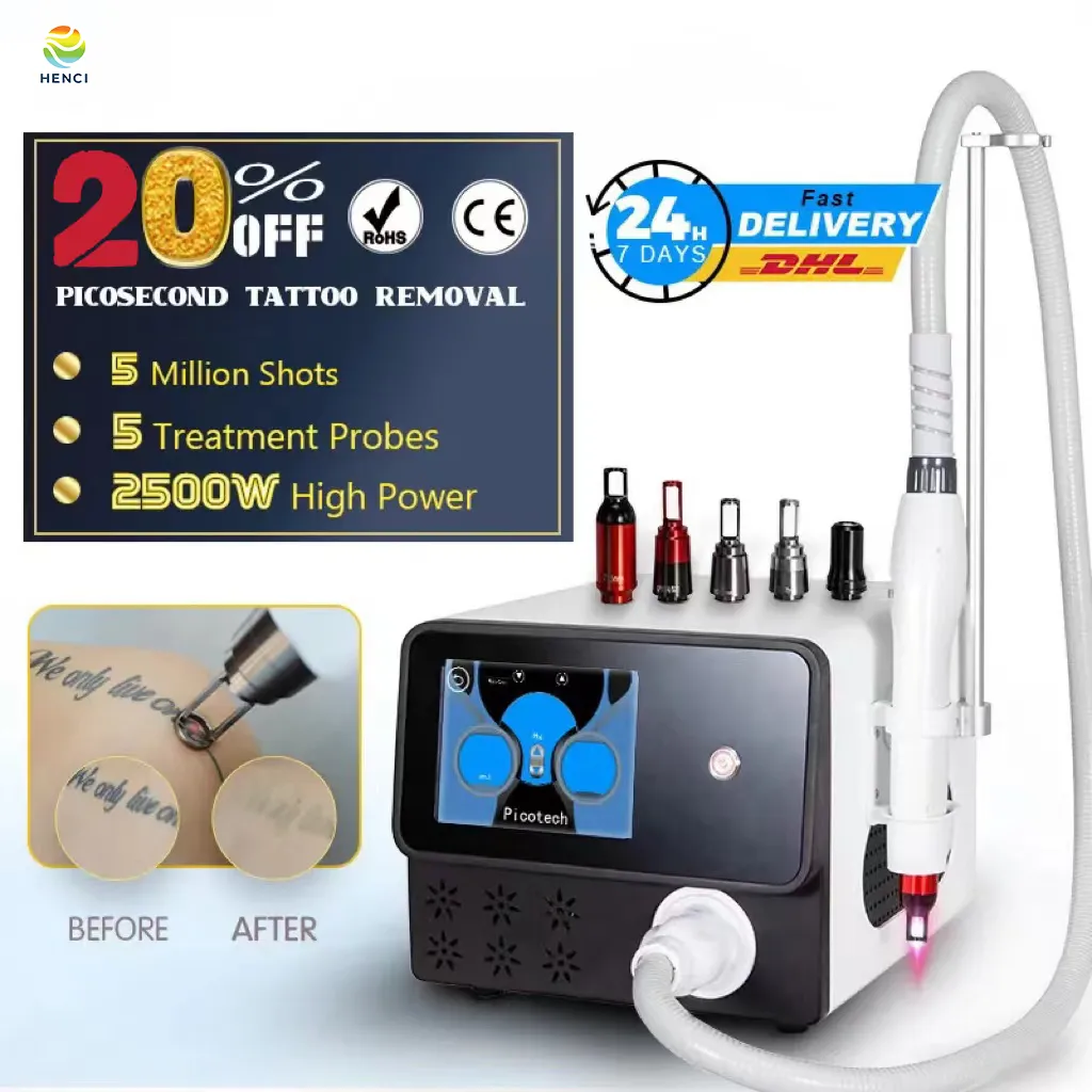 2023 Portable Q-switch ND YAG Laser Tattoo Removal Pigmentation Removal Carbon Peeling black face doll Machine