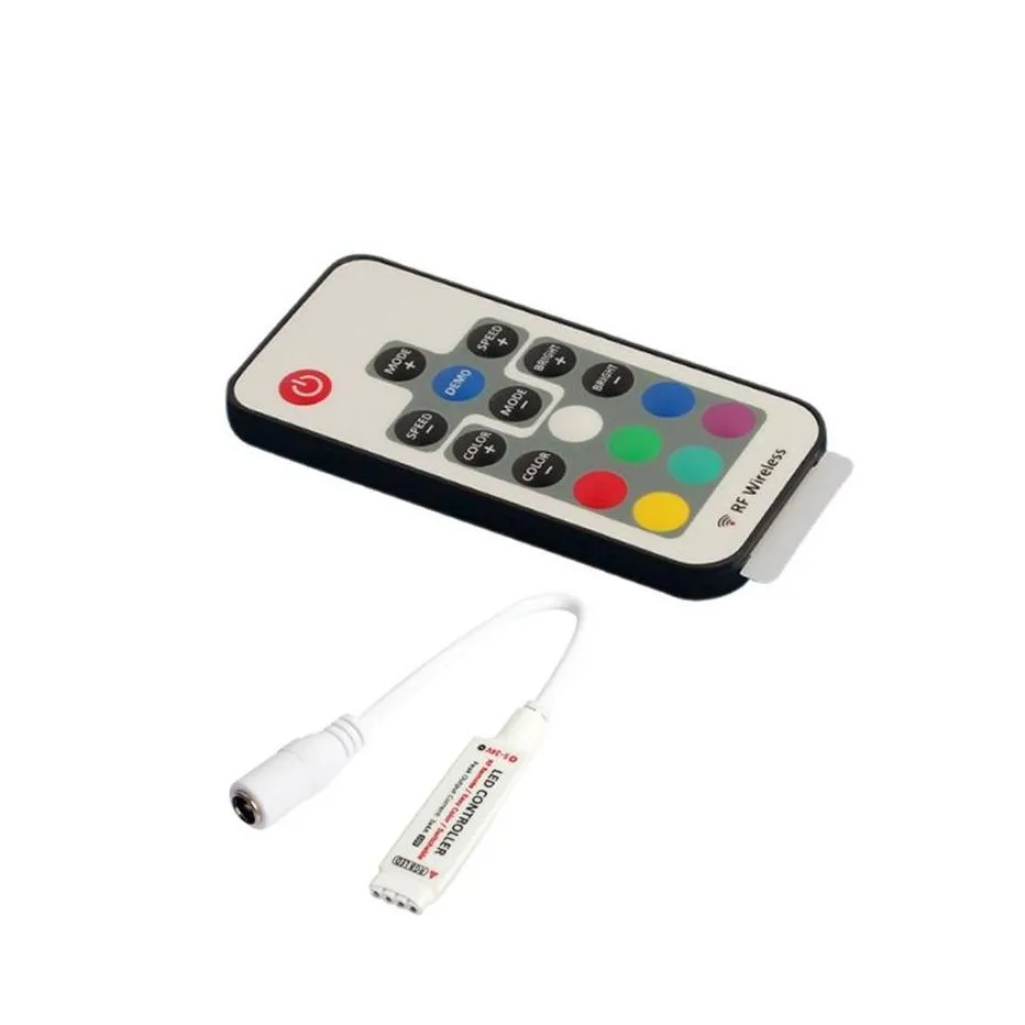 Kontrolery RGB EST DC 5 12V 17 Keys RF Zdalny kontroler LED RF RGB dla 3528 5050 SMD Światła Pasek Dostawa Akcesoria Otwkb