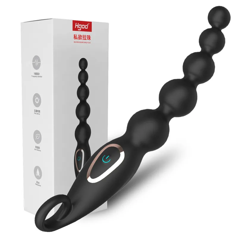 Vibration Butt Plug Silicon R￼ckenplatz Pull Ring Pull Perle 7 Vibrationsmodi wasserdichte Anal Sexspielzeug f￼r M￤nner Frauen und Paare