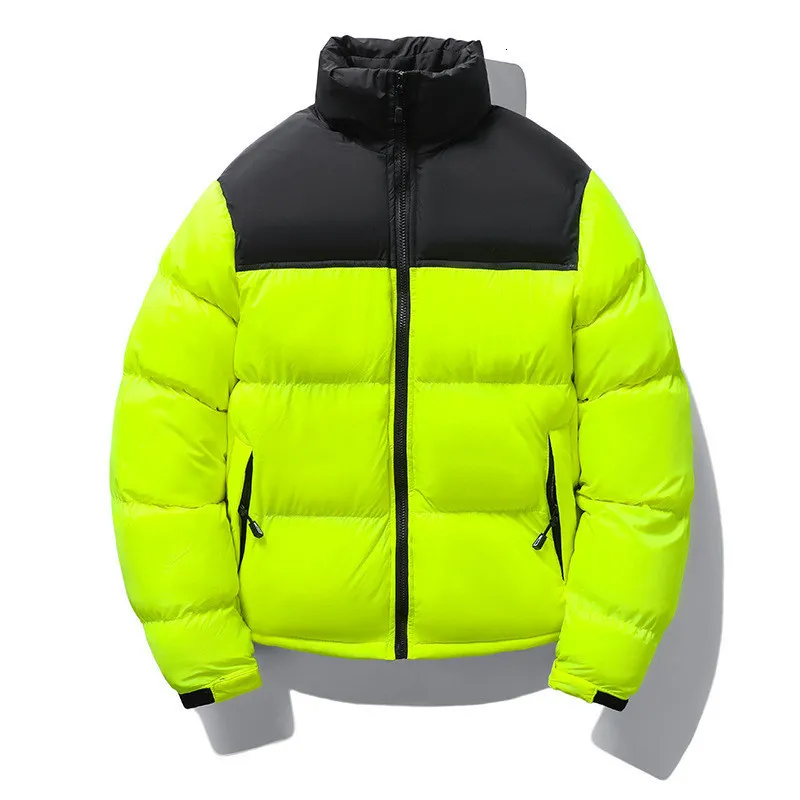 Herren Daunenparkas Modedesigner Puffer Baumwolle gepolstert Dicker warmer Mantel Thermojacke Oberbekleidung Zweifarbiger Patchwork-Stehkragen 221207