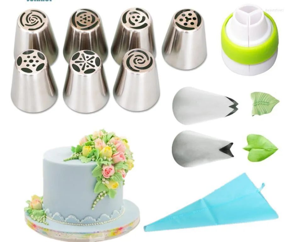 Outils de cuisson en gros 200set haute qualité 7 pièces/ensemble en acier inoxydable russe tuyauterie buses pâtisserie décoration conseils gâteau accessoires