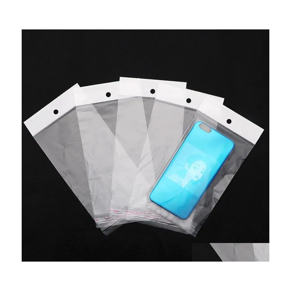 Pakiety pakowe Hurtowe 300pcs/ działka 11cmx20cm 4.3x7.9 przezroczystą samozadowoletową torbę plastikową opakowanie detaliczne opakowanie detaliczne z Han Dhdla