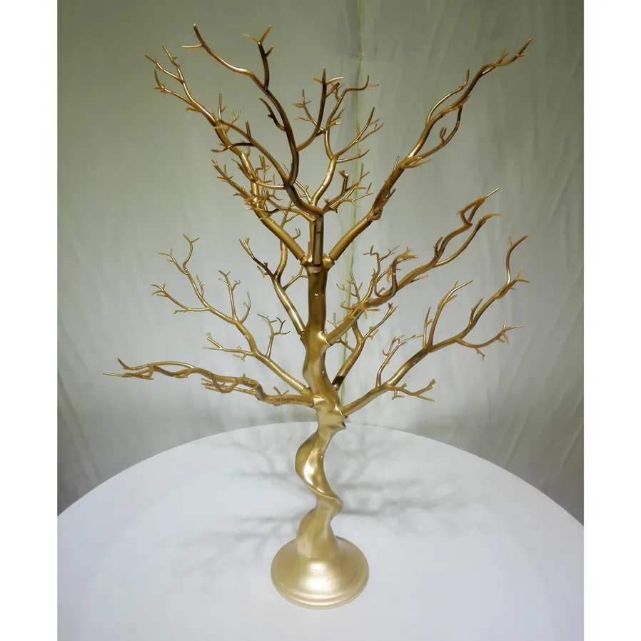 Zilveren kaarsenhouders Gold Manzanita Artificial Tree 30 "tafel middelpunt feestweg loodtafel top bruiloft decoratie