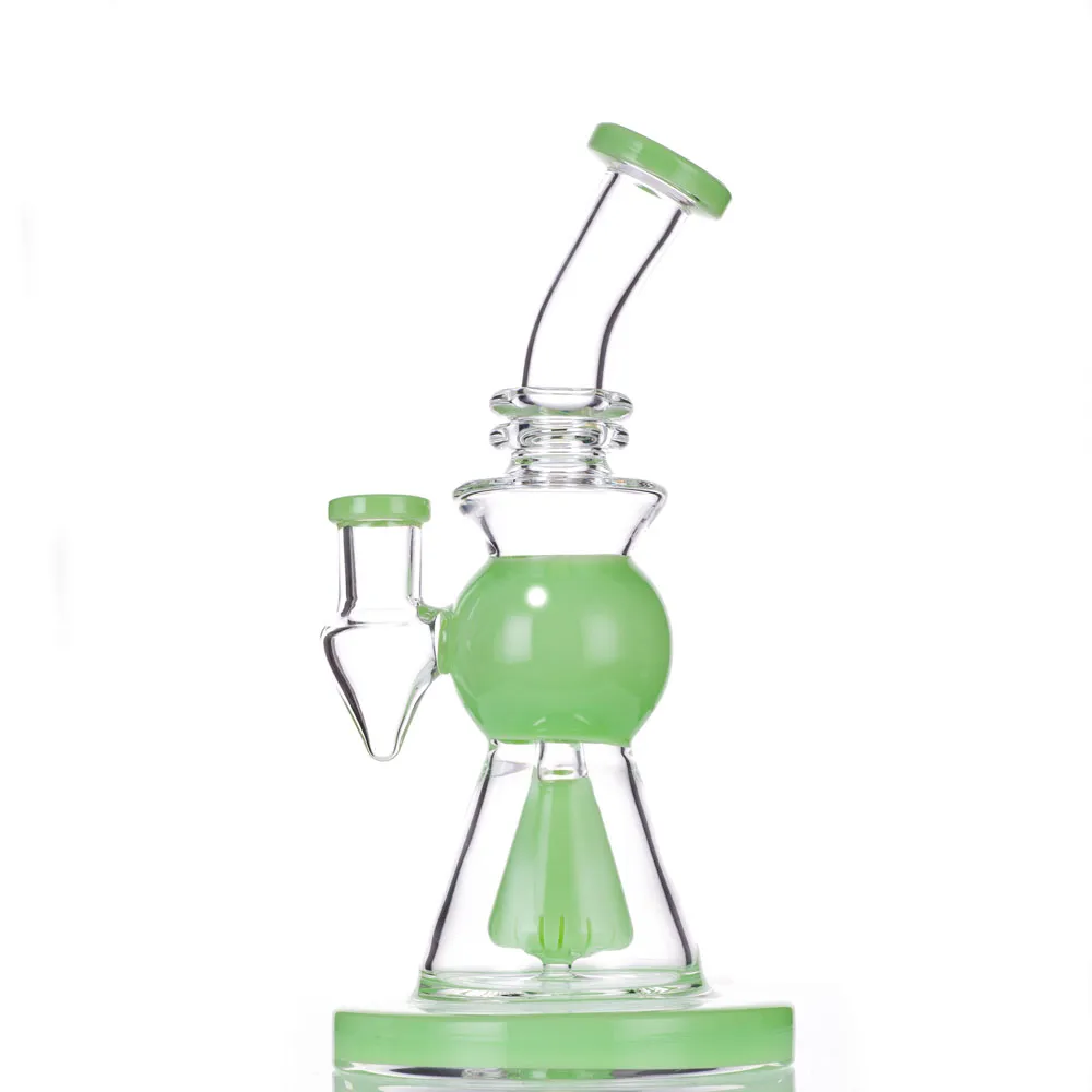 8,5-Zoll-Glas-Wasserbong-Wasserpfeifen, geschlitzter Duschkopf, Dab-Rigs, Recycler-Rauchpfeifen mit 14-mm-Innengewinde