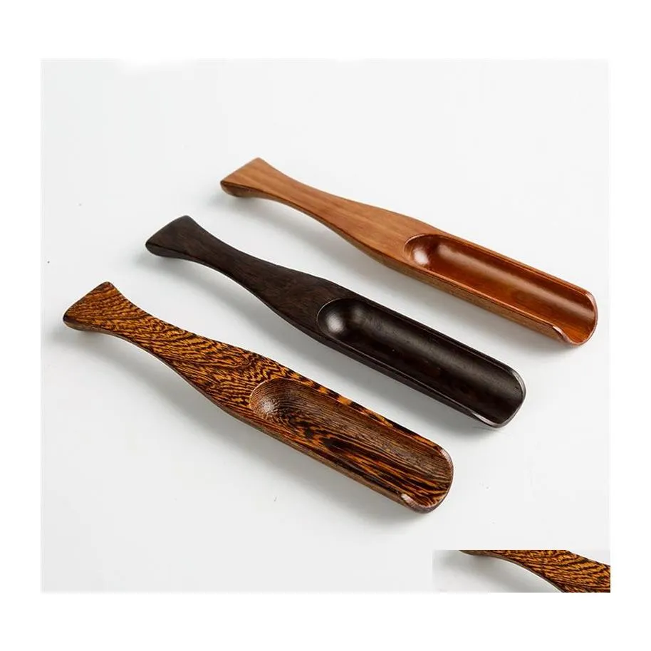 Tea Scoops Wood Teaware Accessories Spoons Tea Ceremony Wooden Scoop Home Teas Making Utensils Bath Salt Spoon Drop Delivery Garden Dhurv