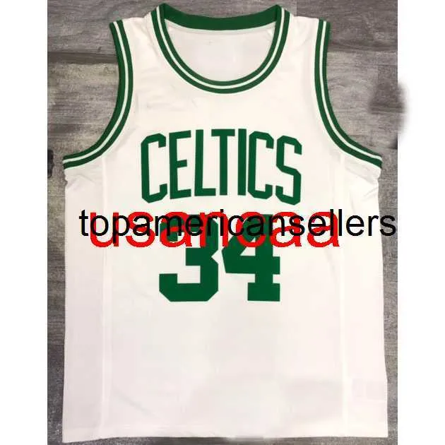 Tüm Nakış 2 Stilleri 34# Pierce White Basketbol Forması Herhangi bir sayı adını özelleştirin XS-5XL 6XL