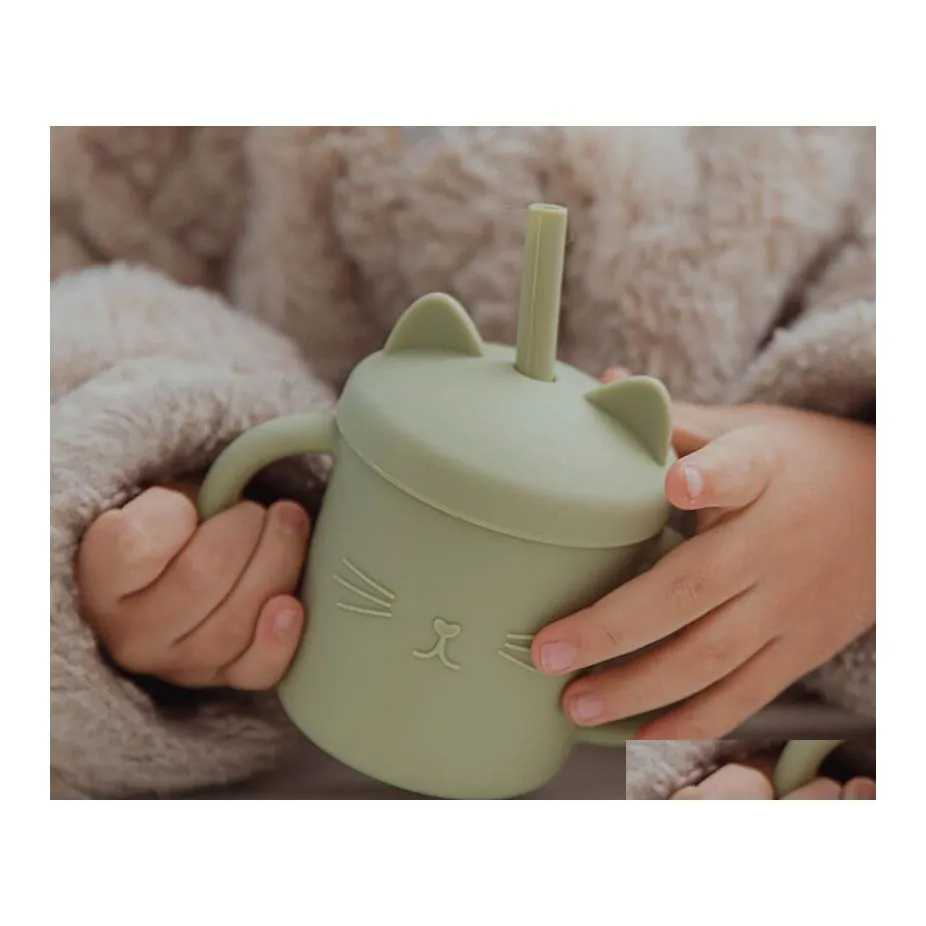 Mugs Mugs 200Ml Sippy Cup Toddler Learning Bottle Heat Leak Proof Sile Tableware Inventory Wholesale Drop Delivery Home Garden Kitch Dhmlp