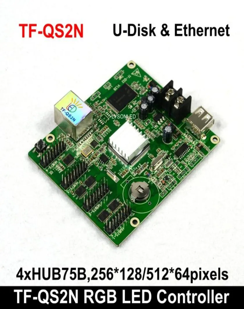 TFQS2N Powerled USBDisk Ethernet Asynchrone Hub75 Full Color LED -kaart Display1487001