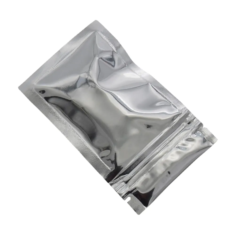 Packing Bag Front Clear Silver Zip Lock Plastic Mylar Food Grocery Resealable Zipper Aluminum Foil Poly Bags