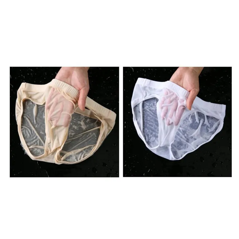 Nylon Spandex Mens Underwear Briefs Seamless Ultra-thin Ice Silk Cueca Low  Rise Male Panties Plus Size Cuecas Masculinas - Briefs - AliExpress