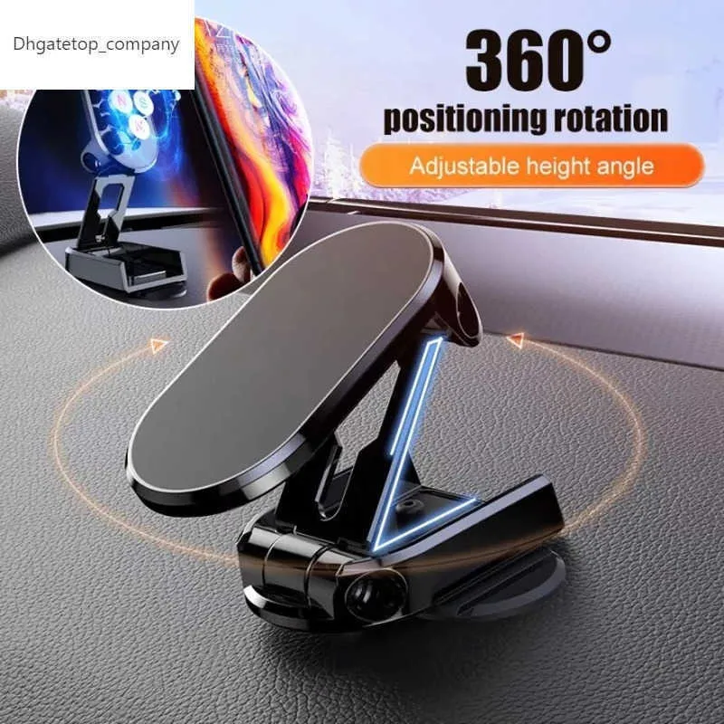 Supporto per telefono magnetico per auto Supporto per telefono magnetico pieghevole Supporto per telefono da tavolo con rotazione a 360° multifunzionale Supporto per cruscotto per auto