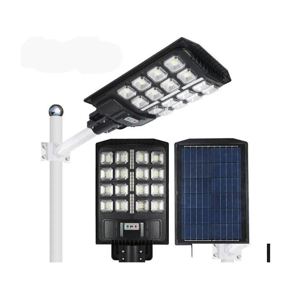 Solar Street Light Outdoor Solar Lampa 100W 200W 300W 400W Wall Street Light z czujnikiem Rader IP65 Wodoodporny zdalny kropla DH2DJ