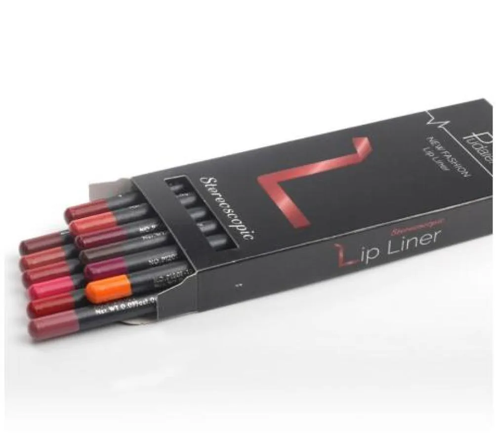 12 Colorsset Lip Lety L￡pis elegante cor preta sexy stick fosco ￠ prova d'￡gua de maquiagem de beleza duradoura Cosmetic8602758