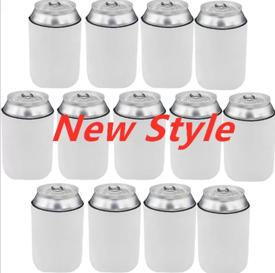 DHL Party Gunst 10x13cm Sublimatie Diy Wit Blank Slim Can Holder Neopreen Insulator Cooler Water Flessen Covers FY3941 SS1207