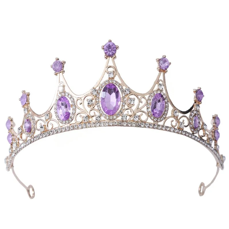 Small Crystal Kids Tiaras Crown 18K Gold Plated From