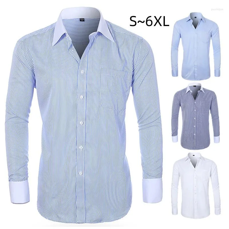 Camisas informales para hombre Camisa con gemelos franceses para hombre