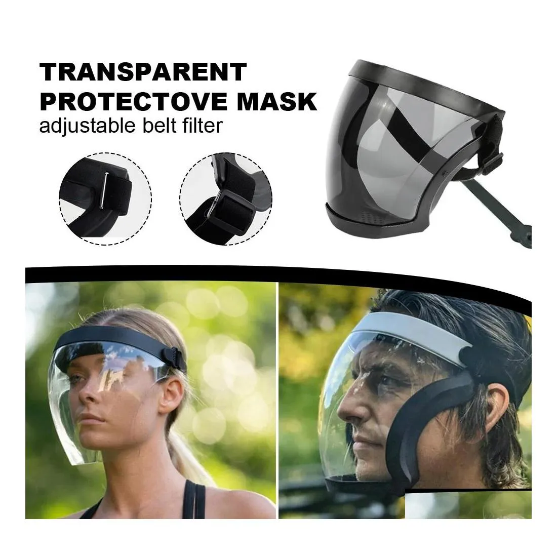 Autres outils de cuisine Outils FL Face PC Cyclisme Masque de sport Filtre transparent FLS ER Splash Huile Poussière Cuisine Outils Inventaire Gros Drop Dhclu