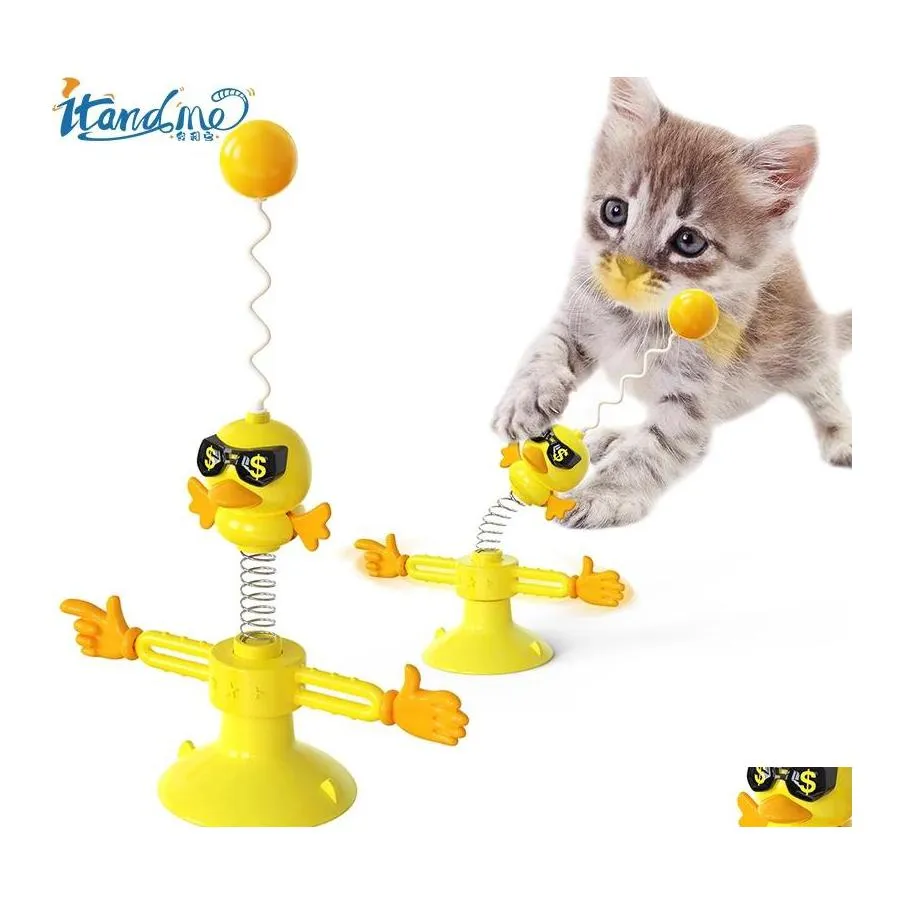 Dog Toys Chews It And I Spring Bird Cat Toy Tease Bat With Feather Sucker Spinning Fun Gatos Rod Interactive Toys Cats Supplies In Dh0U5