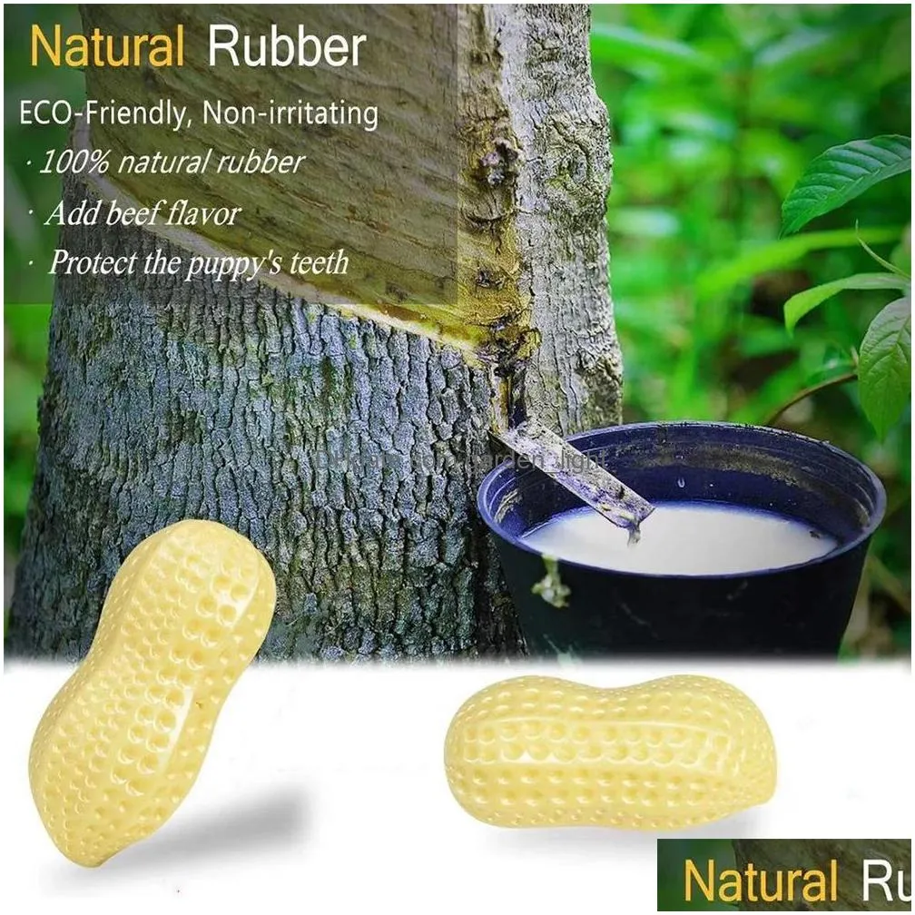 creative tpr squeak dog toys nontoxic molar cleaner rubber peanut cleans teeth chews dental care pet toy supplies inventory wholesale