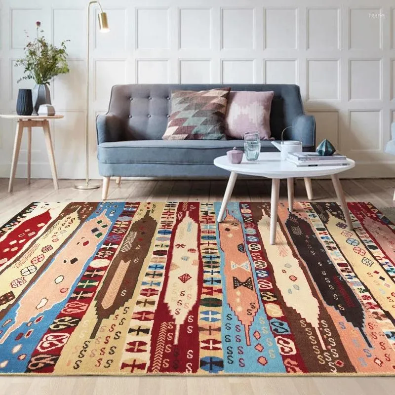 Carpets Kilim Style Gorgeous 90% Wool Living Room Carpet Bohemia Bedside Ground Mat For Bedroom Big Size Office