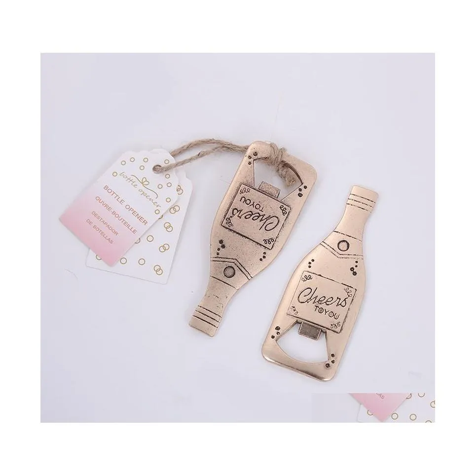 ￖppnare Champagne Beer Openers Personlig korkskruv br￶llop gynnar giveaways g￥va Eco Friendly Bottle Opener Fashion M￶nster 2 3TB DHEA8