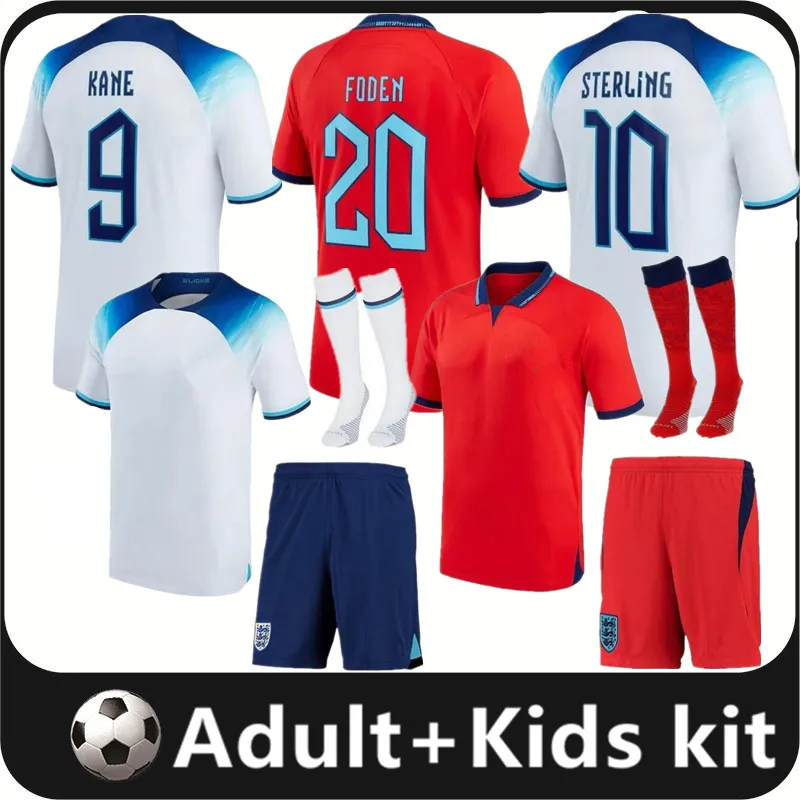 2022 2023 Soccer jerseys Maillot voet Kane Sterling Rashford Sancho Grealish Mount Foden Henderson Maguire 22 23 Football Shirts Men Kids Kit Socks S-4XL
