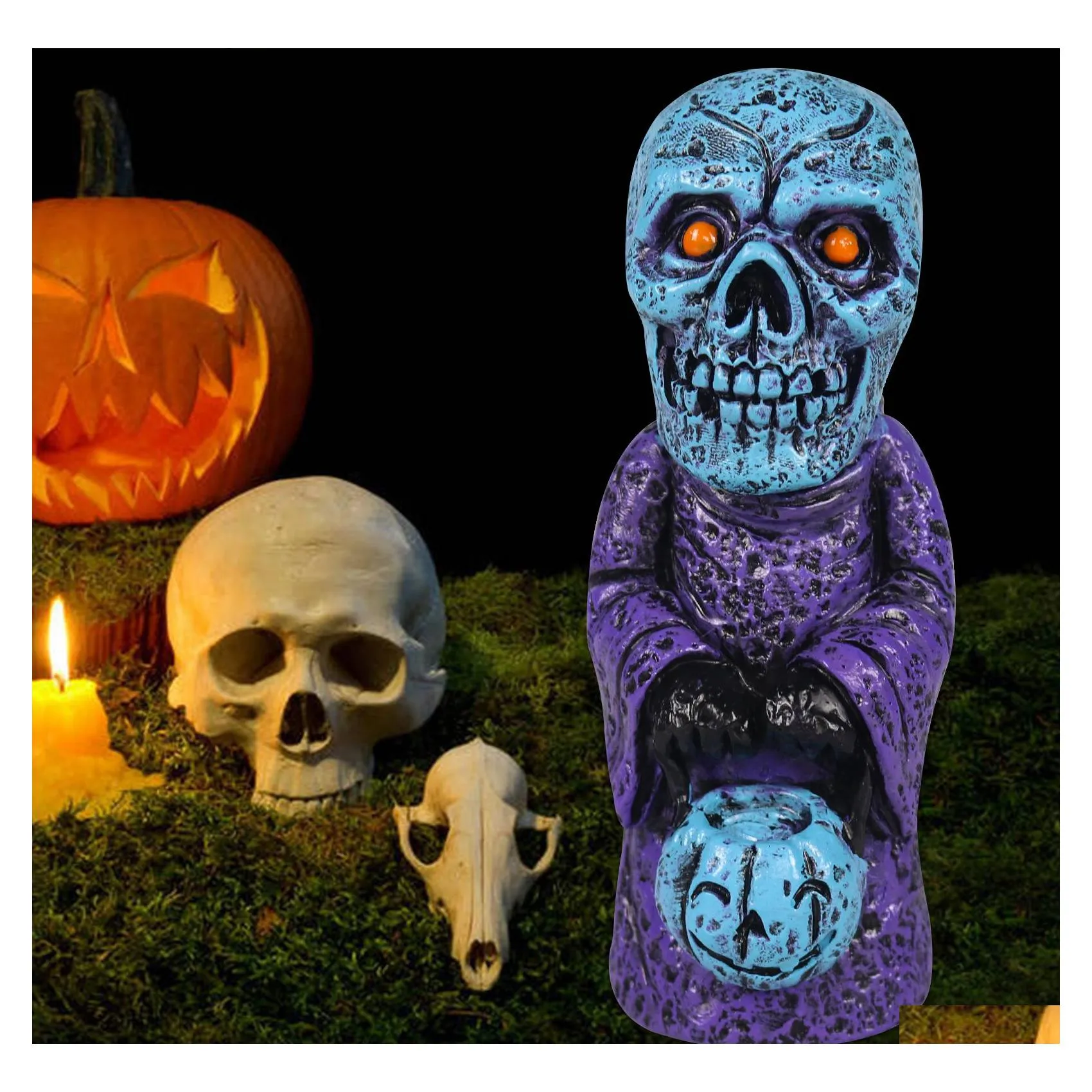 Andra festliga partier Party Supplies Midnight Ritual Statue Halloween Horror Gnome Ornament Midnights Basket Skl Owl Demon Dh9l0
