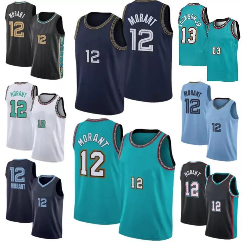 Custom Men Youth Kids Retro Ja 12 Morant Basketball Jerseys Jaren 13