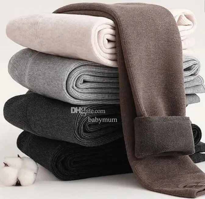 Mulheres meias de lã de lã de uma peça de veludo de inverno quente Pernelas espessas de lã grossa de calcinha e elástico elástico macio de algodão mole despojado de meia-calça térmica