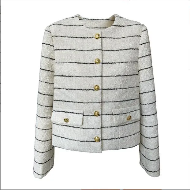 Vestes pour femmes Vintage simple boutonnage à manches longues laine manteau femmes coréen élégant mince court laine veste femme automne hiver épais