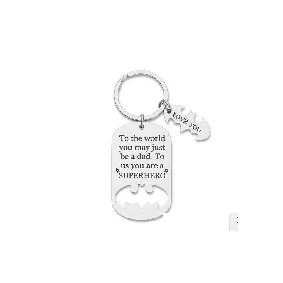 Party Favor Favor Favor Fathers Day Gift Dad Birthday Key Chain is echtgenoot van dochter Son Vrouw Kind I Love You Ring Pendant Inve Dhnqz