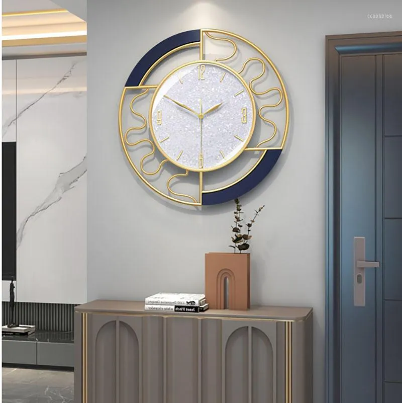 Настенные часы промышленные стеклянные классические часы Большой золото молчаливое механизм комната творческий роскошный Relojes Murale Giant