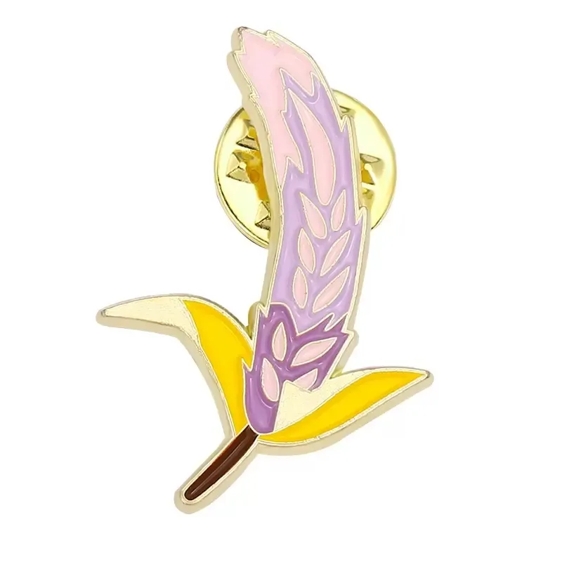 Flores Broche de esmalte Pin Anagallis Lily Nishang Flower Bamboo Brotos de desenho animado Broches de designer de liga