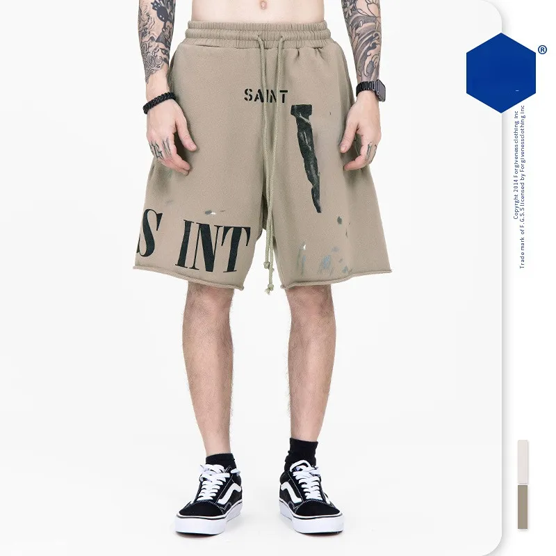 Pantaloncini da uomo High Street Pantaloncini sportivi stampati con lettera Pantaloni da jogging casual Pantaloni sportivi Hip Hop