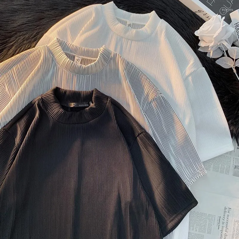 Erkek T Shirt Yaz Pilili T-shirt Erkek Moda Gri/siyah/beyaz Rahat Kısa Kollu Gömlek Erkekler Streetwear Gevşek Buz Ipek Tshirt Erkek
