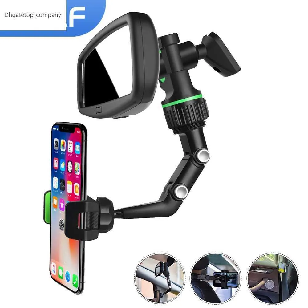 Support de téléphone de voiture multifonctionnel 360 degrés rotatif Auto rétroviseur siège suspendu Clip support support de téléphone portable pour voiture