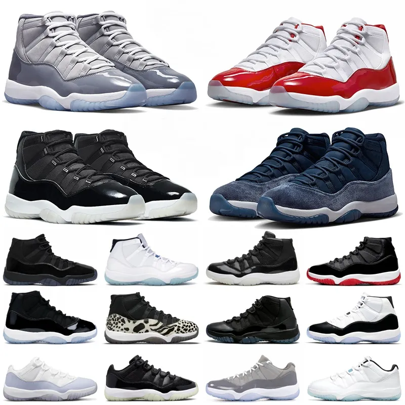 Jumpman 11s Chaussures de basket-ball pour hommes de race Cherry Cool Grey Instinct 25e anniversaire de la concorde de race Hommes Femmes 11 Baskets Cap and Gown Baskets