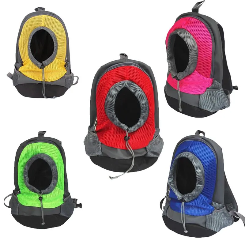 Wholesale Pet Backpacks Outside Portable Shoulder Bag Cat Messenger Bag Dog Carrier Travel Breathable Bags 5 Colors