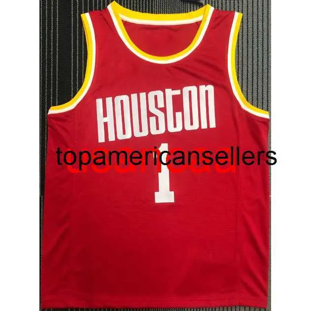 Alla broderier 5 Styles 1# McGrady Retro Red Basketball Jersey Anpassa valfritt nummer XS-5XL 6XL